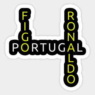 Luis Figo and C Ronaldo Sticker